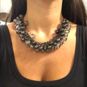 Gunmetal and Silver Statement Necklace